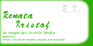 renata kristof business card